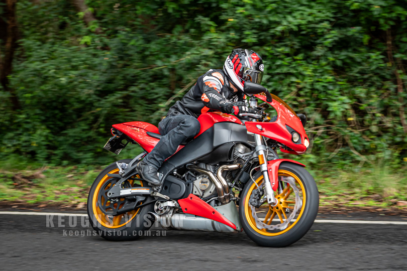 Beautiful Buell riding through the Royal National Parkk