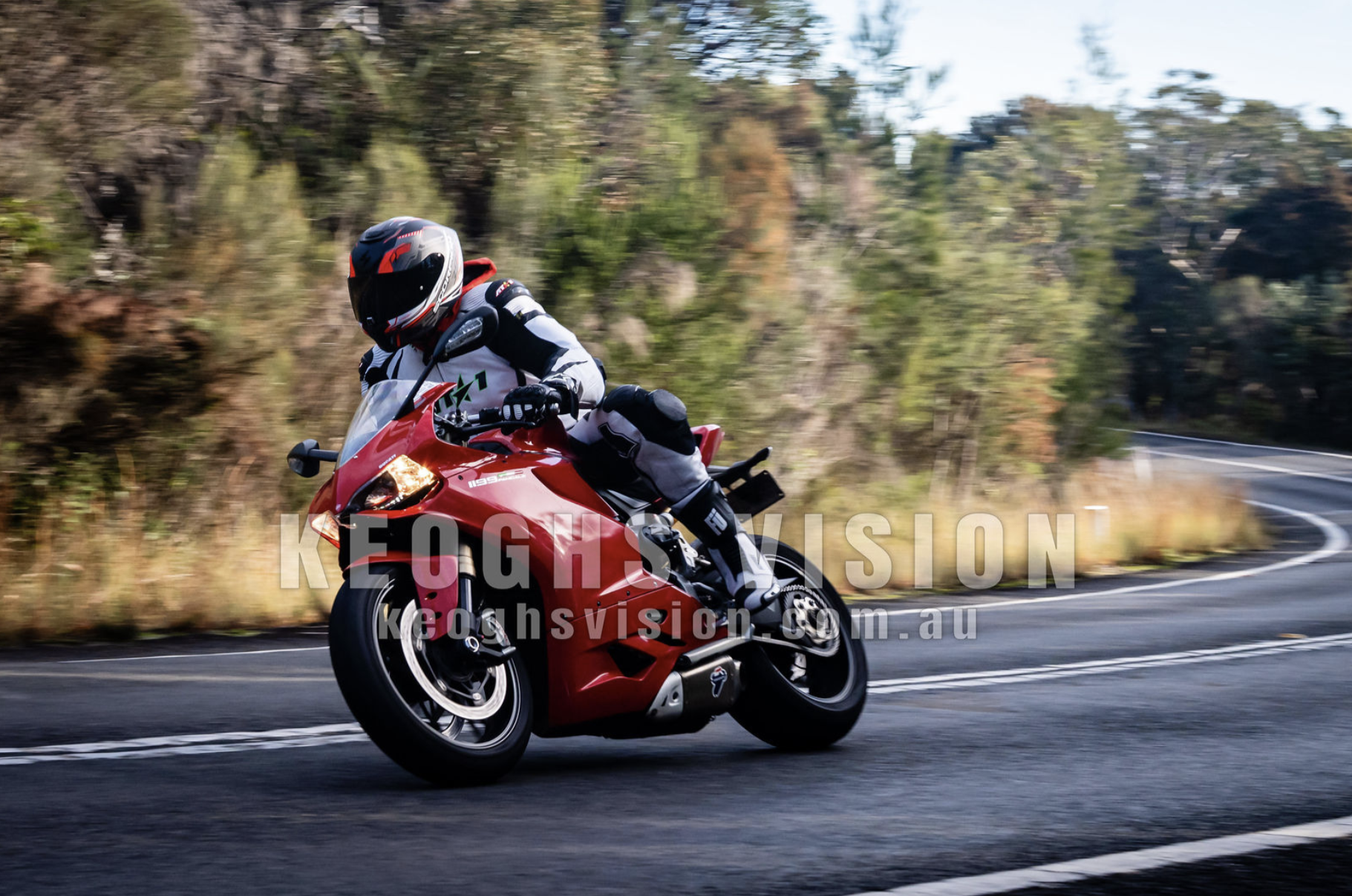 Ducati Panigale in the Royal National Park