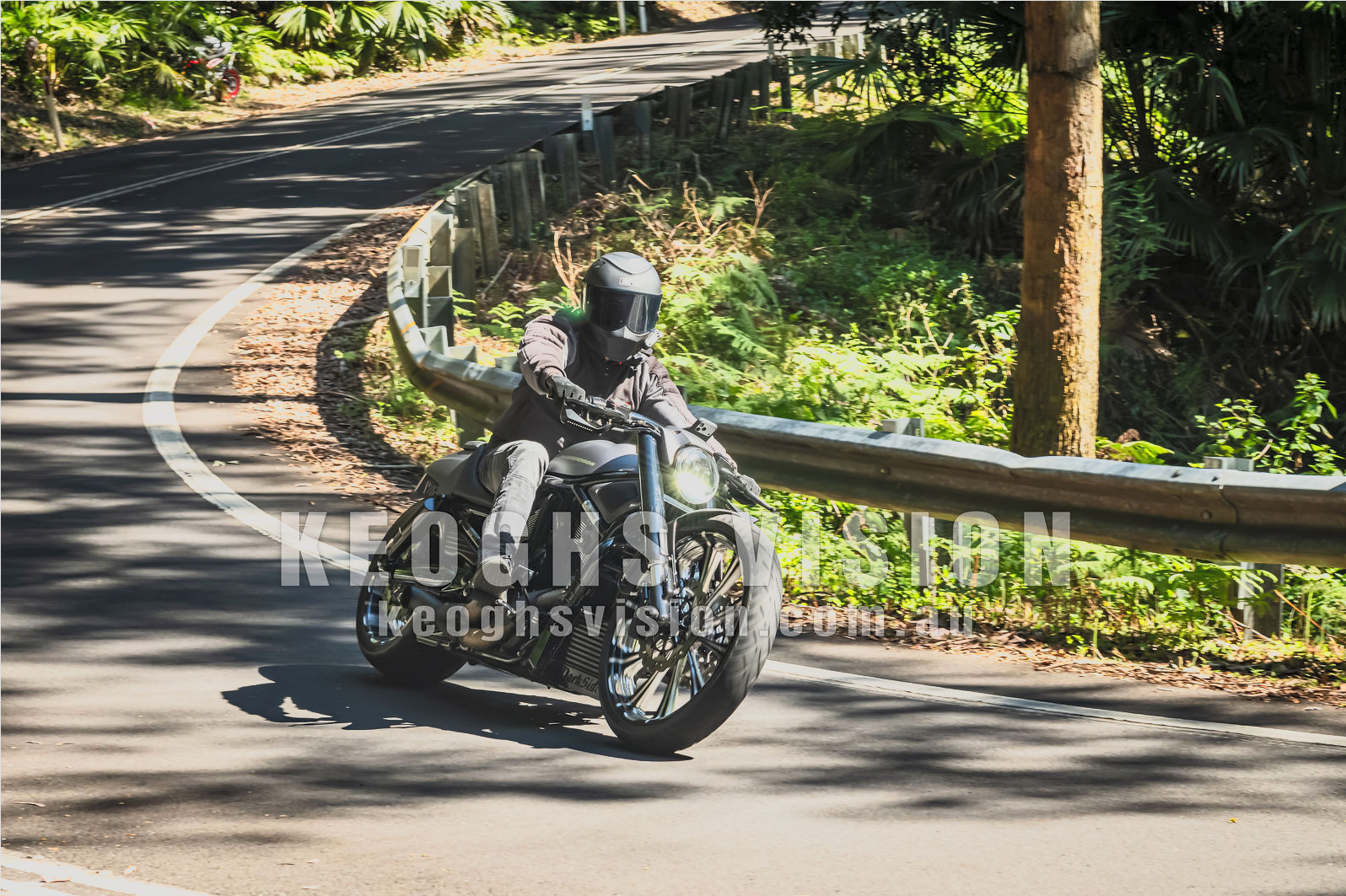 Harley Davidson VRod enjoying the Royal National Park