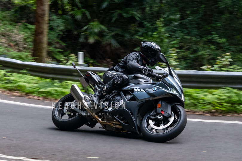 BMW S1000 loving the corners in the Royal National Park