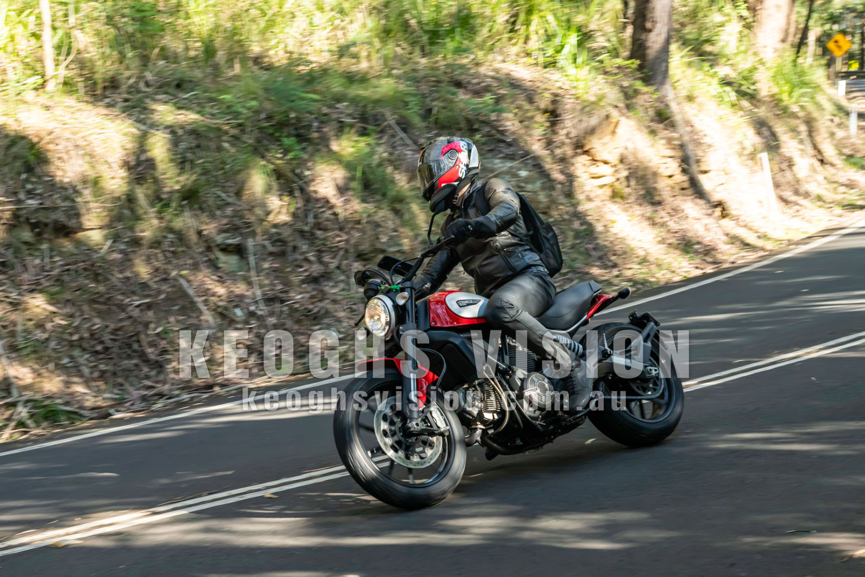 Ducati Scrambler in the Royal National Park