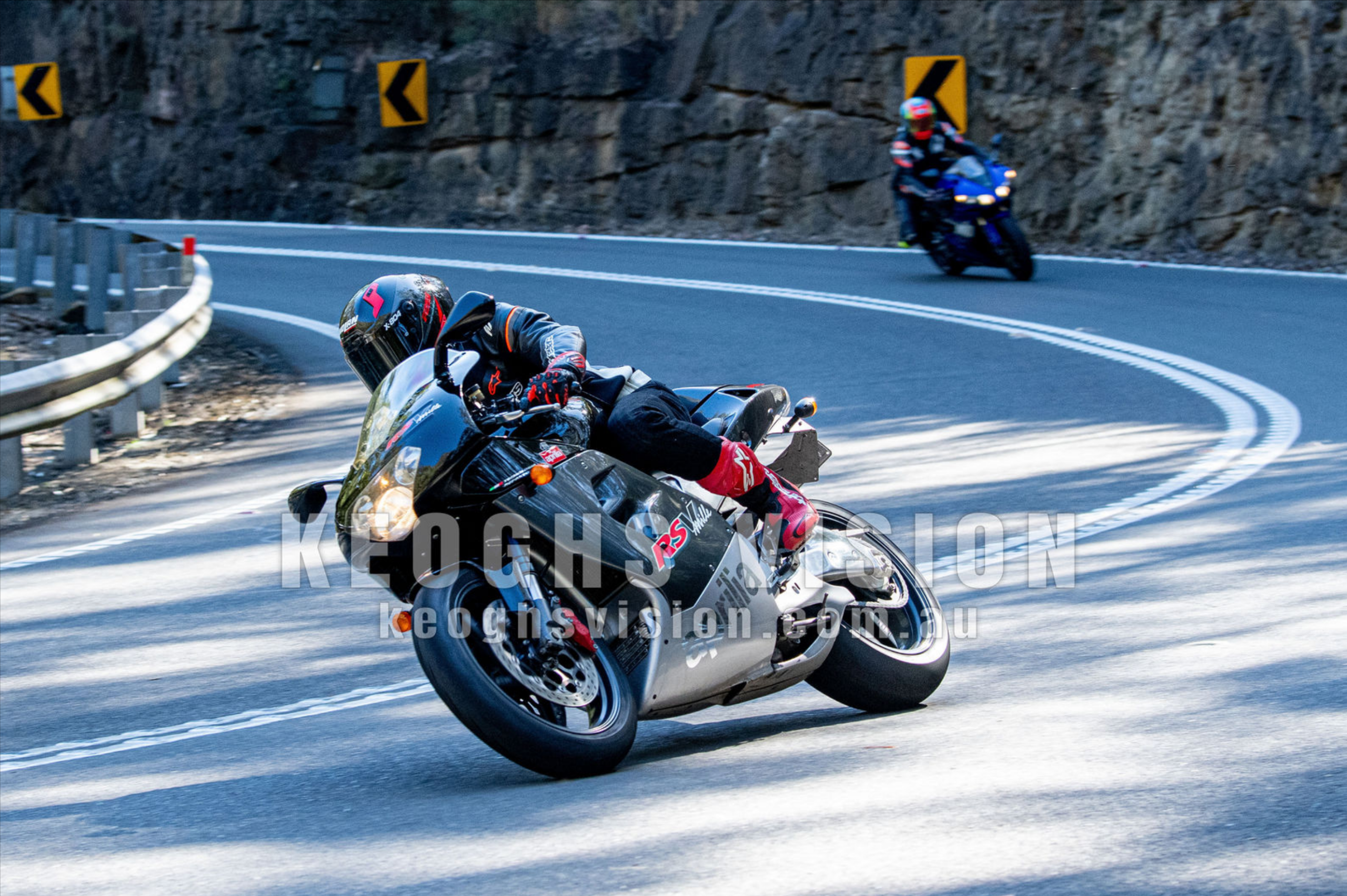 RSV Aprilia at the Colo Hairpin on Putty Road