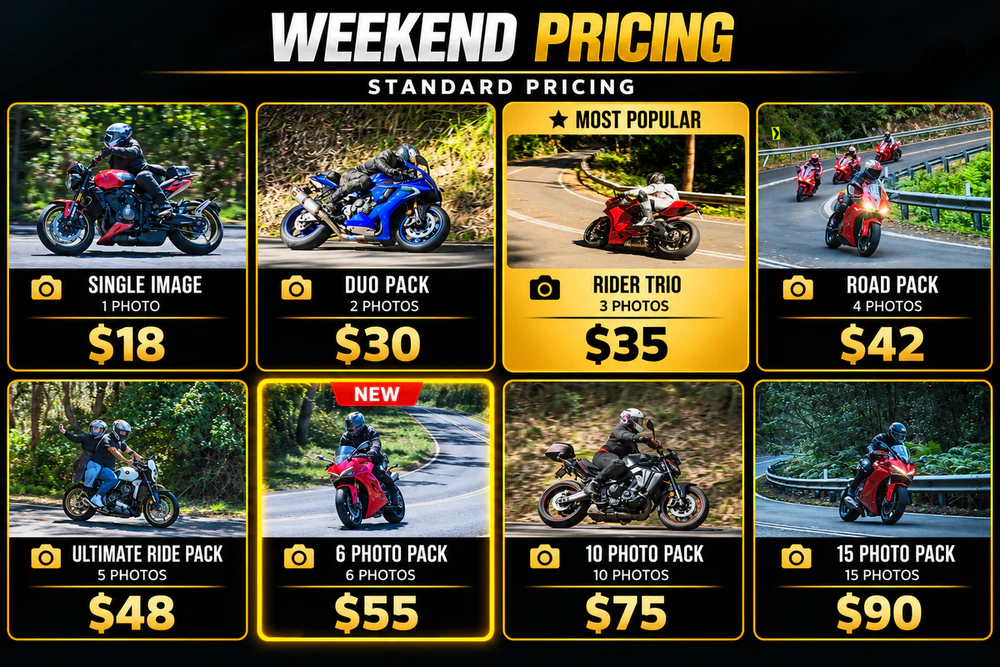 Keoghs Vision Photography Weekend Pricing