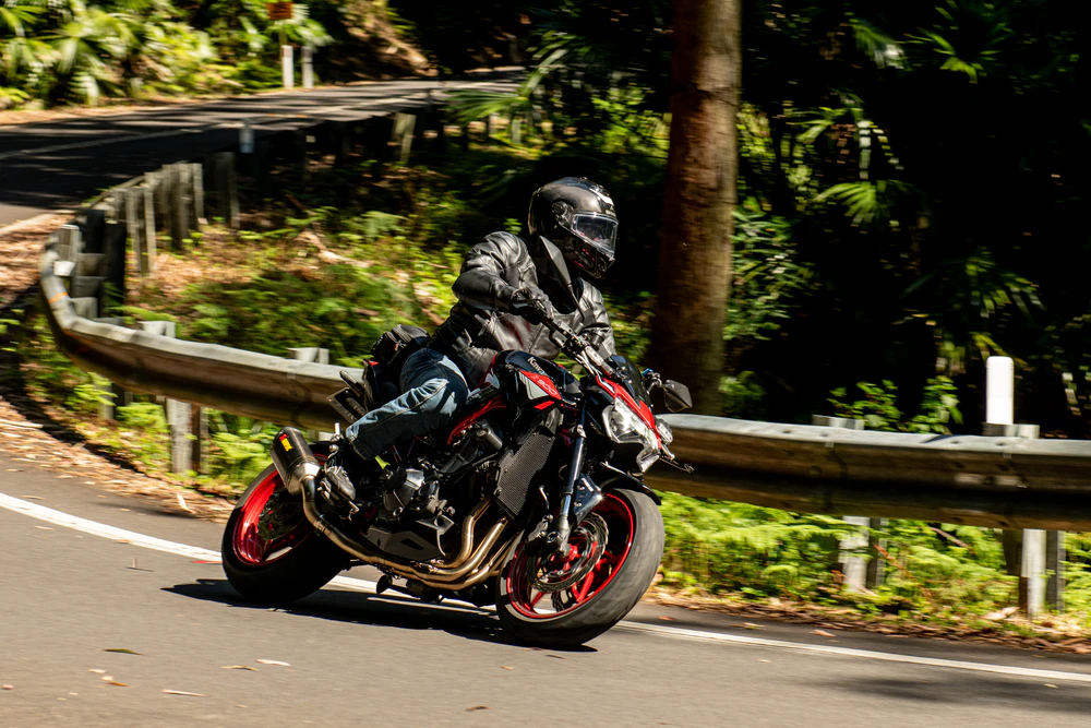 Enjoying the Royal National Park on his Kawasaki Z900
